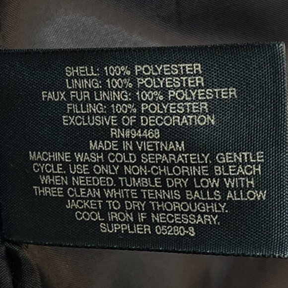 St John Bay Women's Navy Blue Coat Jacket Zipper Removable Hood Vests Size L - Picture 12 of 13